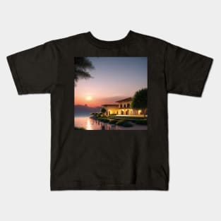 Casa italiana en la playa Kids T-Shirt